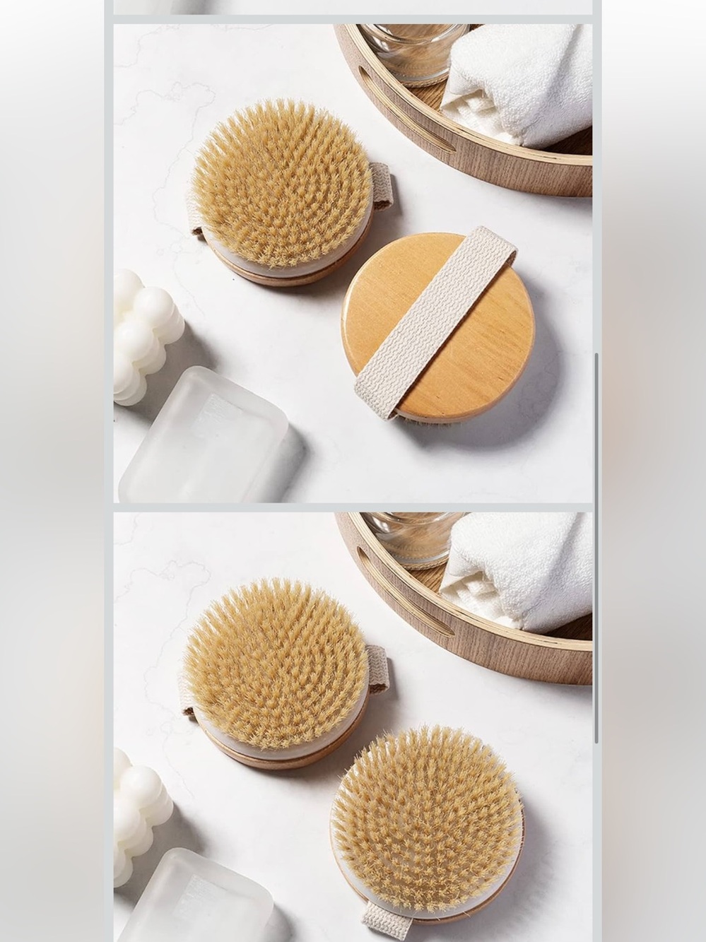 Round Natural Bristle Body Brush - Picture 2 of 2